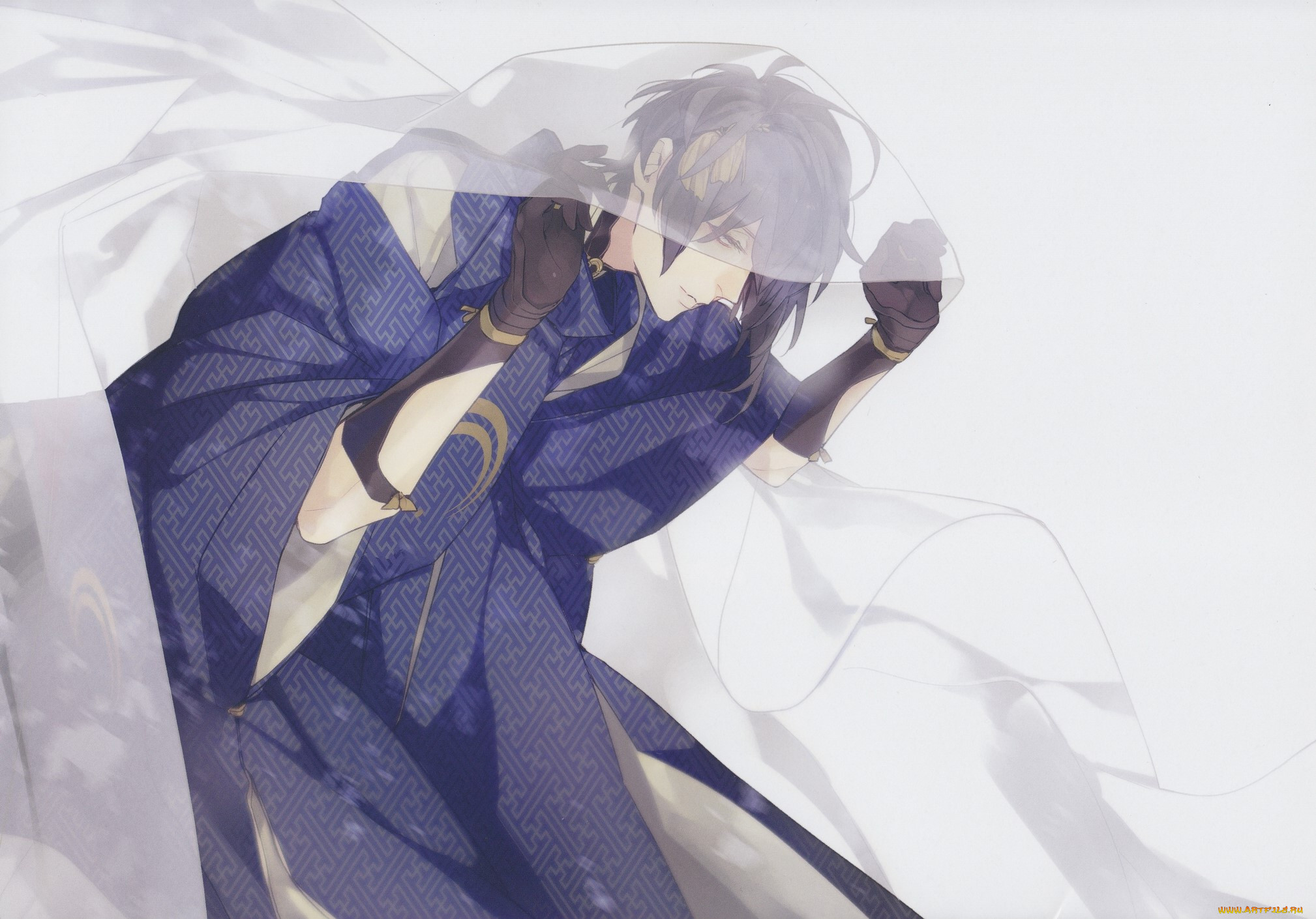 , touken ranbu, mikazuki, munechika, , , , art, , , fumi, takamura, , , , touken, ranbu